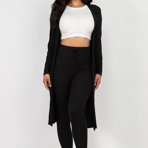 Ribbed cardigan and leggings set ✨ two piece